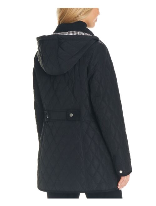 JONES NEW YORK Women's Hooded Quilted Coat