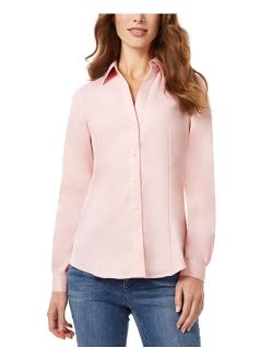 Women's Easy Care Button Up Long Sleeve Blouse