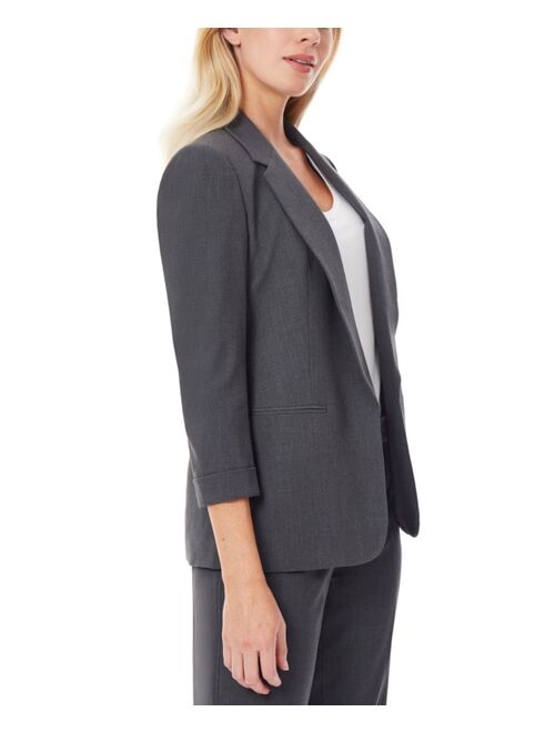 JONES NEW YORK Women's Notched Collar Jacket with Rolled Sleeves