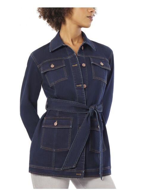 JONES NEW YORK Women's Denim Long Barn Jacket