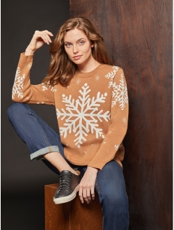 Women's Snowflake Crewneck Sweater