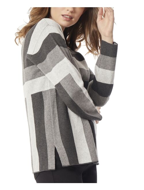 JONES NEW YORK Women's Geo Jacquard Tunic Sweater