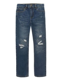 RING OF FIRE Big Boys Rip and Repair Straight Relaxed Fit Denim Pants