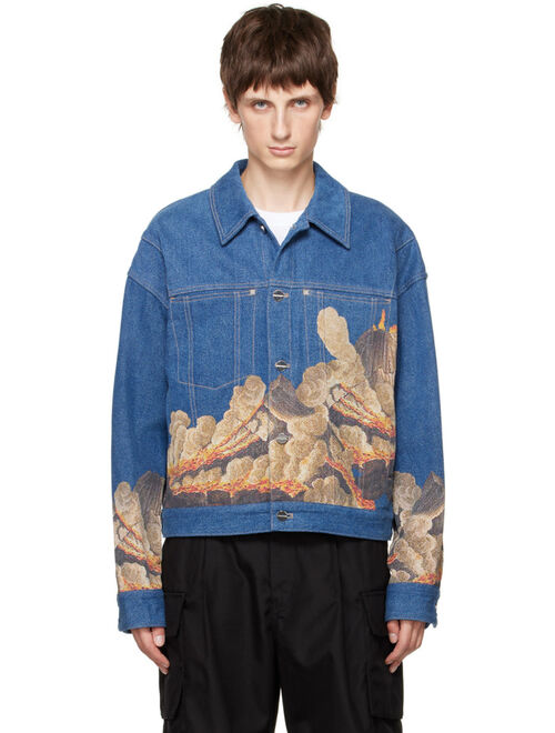 WOOYOUNGMI Blue Volcano Denim Jacket