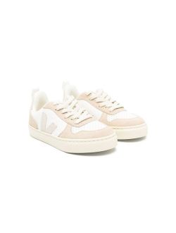 Kids V-10 leather sneakers