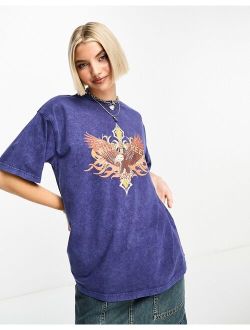 relaxed T-shirt with vintage print