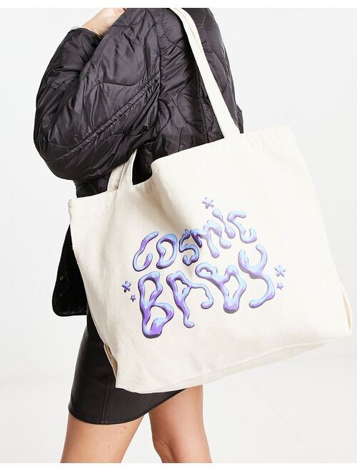 Daisy Street tote bag with cosmic baby print