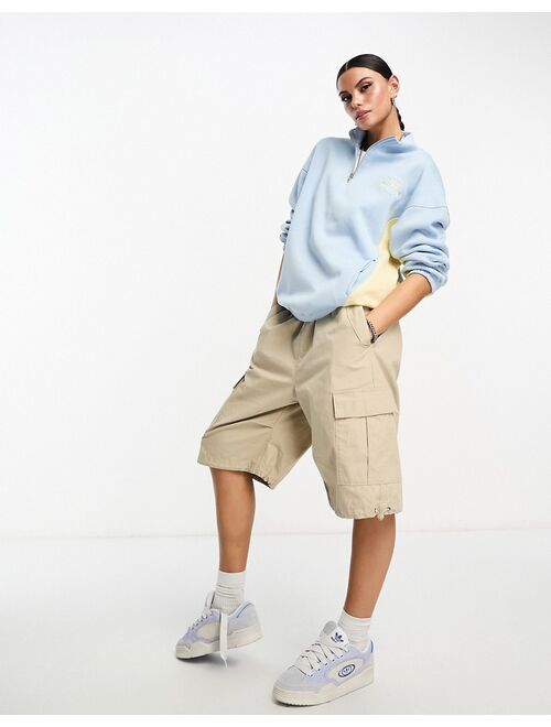 Daisy Street Active Landscape 1/4 zip sweatshirt in blue