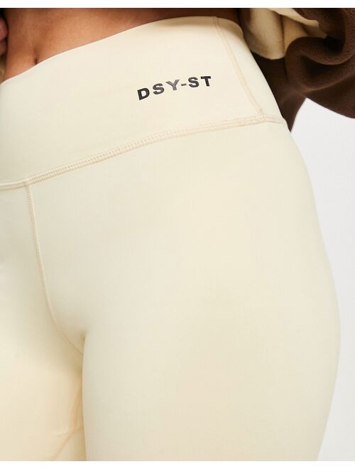 Daisy Street Active Distorted Geo high waist leggings in beige