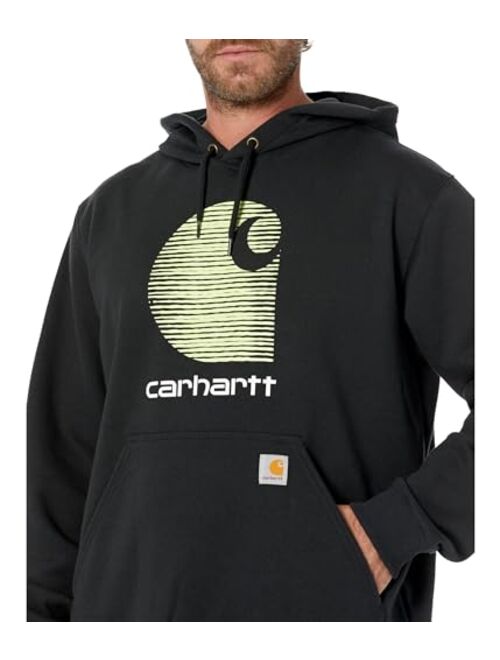 Carhartt Men's Rain Defender Loose Fit Midweight C Logo Graphic Hoodie