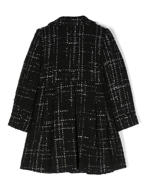 Lapin House tweed single-breasted coat
