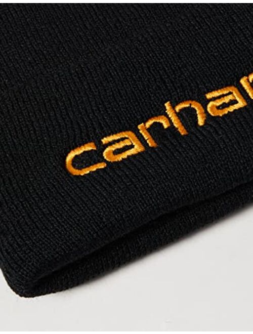 Carhartt Mens Knit Insulated Logo Graphic Cuffed Beanie