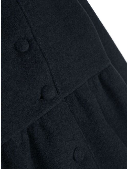 Il Gufo ruched-detail single-breasted coat