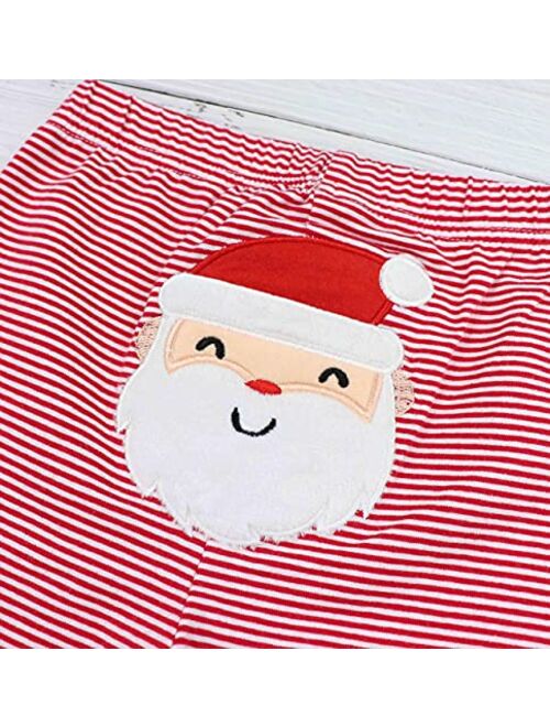 DONWEN Christmas Newborn Infant Baby Boys Clothes My 1st Christmas Rompers Bodysuit Santa Claus Pants with Christmas Hat