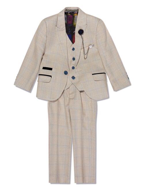 HOUSE OF CAVANI KIDS single-breasted checked three-piece suit