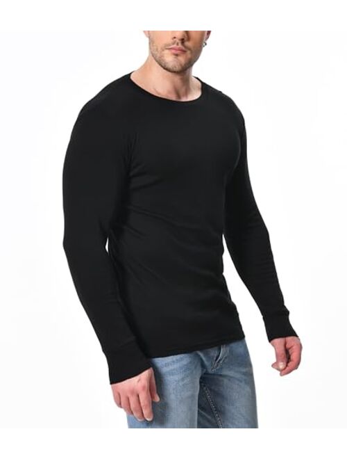 Comfneat Men's 2-Pack Long Sleeve Shirts Cotton Undershirts