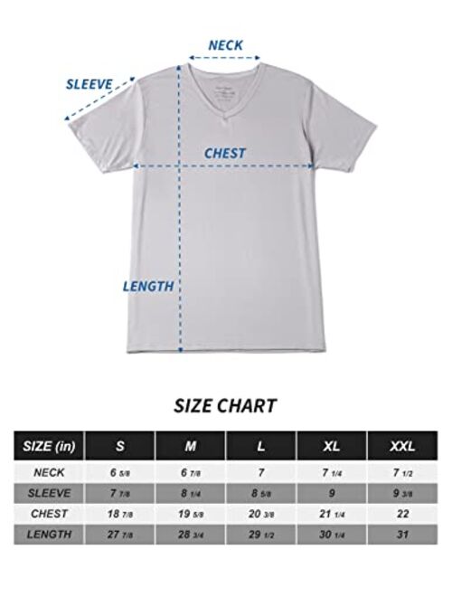 Comfneat Men's 4-Pack Athletic T-Shirt Quick Dry V-Neck Undershirt Sports Jerseys