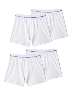 Comfneat Women's 4-Pack Boyshorts Cotton Spandex Boxer Briefs Stretchy Underwear Knitwear