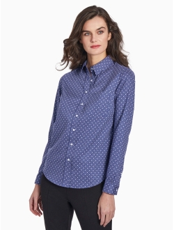Women's Easy Care Button Up Long Sleeve Blouse