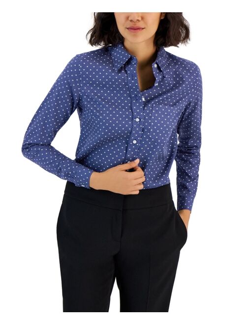 JONES NEW YORK Women's Easy Care Button Up Long Sleeve Blouse