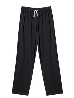 Comfneat Women's Casual Pants Wide Leg Drawstring Trousers with Pockets