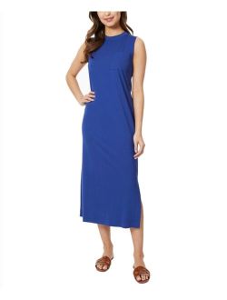 Women's Solid Sleeveless Midi Dress