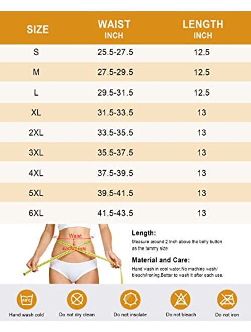 FeelinGirl Neoprene Waist Trainer for Women 3 Straps Tummy Control Workout Corset Cincher Long Torso Trimmer Sauna Belt