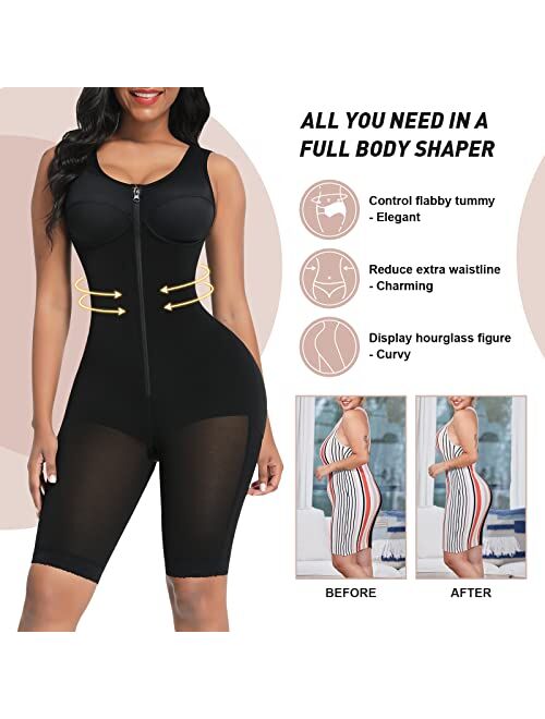 FeelinGirl Fajas Colombianas Tummy Control Post Surgery Body Shaper Compression Butt Lifter Shapewear