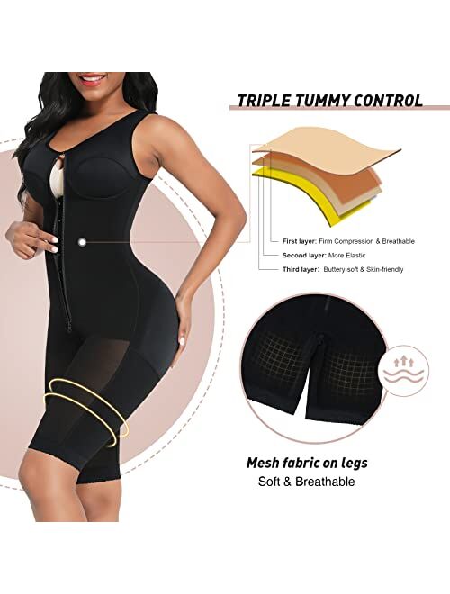 FeelinGirl Fajas Colombianas Tummy Control Post Surgery Body Shaper Compression Butt Lifter Shapewear