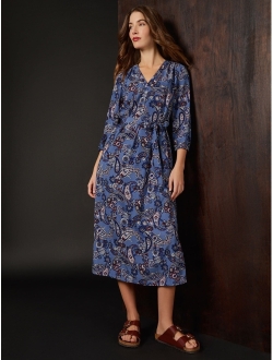 Women's Paisley-Print Fit & Flare Midi Dress