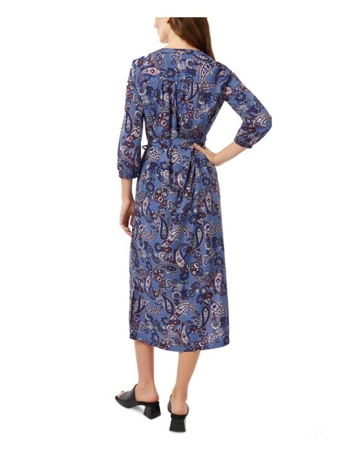 JONES NEW YORK Women's Paisley-Print Fit & Flare Midi Dress