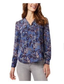 Women's Simplified Printed Utility Blouse