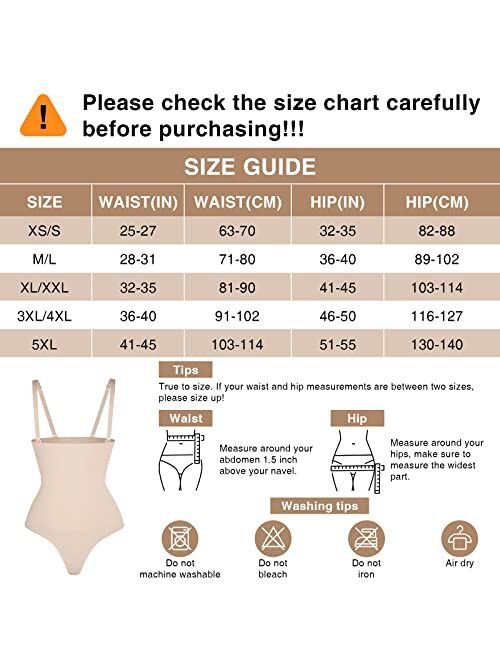 FeelinGirl Thong Shapewear for Women Tummy Control Seamless Body Shaper High Waisted Panties Slimming Underwear