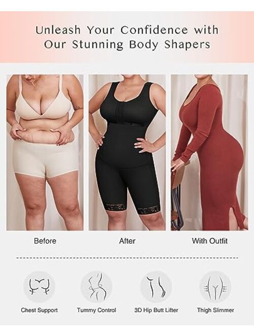 FeelinGirl Fajas Colombianas Shapewear for Women Tummy Control BBL Stage 2 Post Surgery Compression Garment