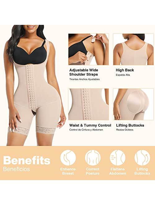 FeelinGirl BBL Fajas Colombianas Reductoras Y Moldeadoras Tummy Control Shapewear For Women