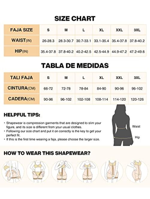 FeelinGirl BBL Fajas Colombianas Reductoras Y Moldeadoras Tummy Control Shapewear For Women