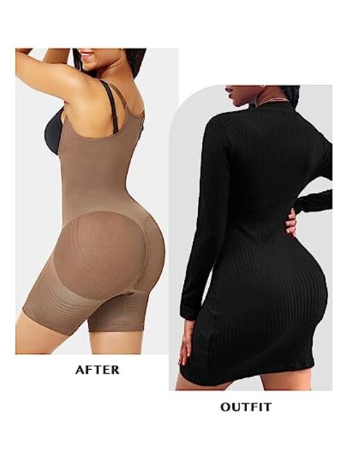 FeelinGirl Fajas Colombianas Full Body Shapewear for Women Tummy Tuck Butt Lifting Faja Post Surgery Compression Garment
