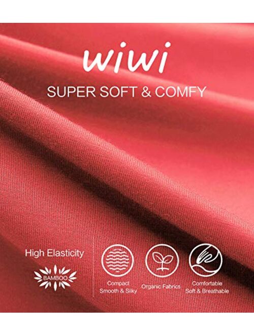 WiWi Bamboo Viscose Nightgowns for Women Soft Night Shirt Sleepwear Short Sleeve Lightweight Plus Size Sleepshirts S-4X