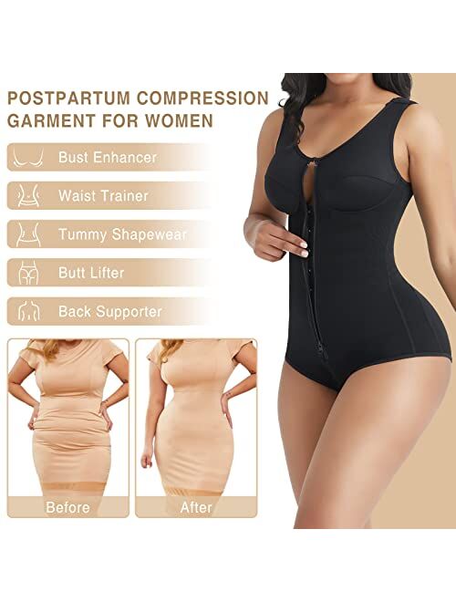 FeelinGirl Fajas Colombianas Moldeadoras Tummy Control Stage 2 Post Surgery Compression Shapewear for Women