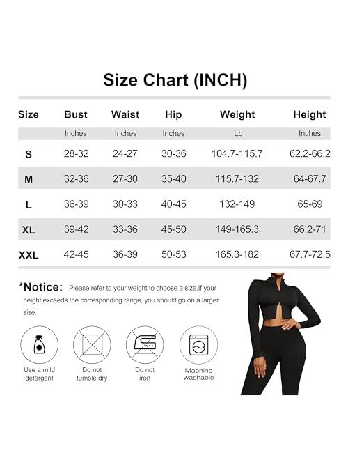 FeelinGirl Workout Sets for Women-2 Piece Seamless Yoga Outfit High Waist Leggings Crop Top Gym Sets