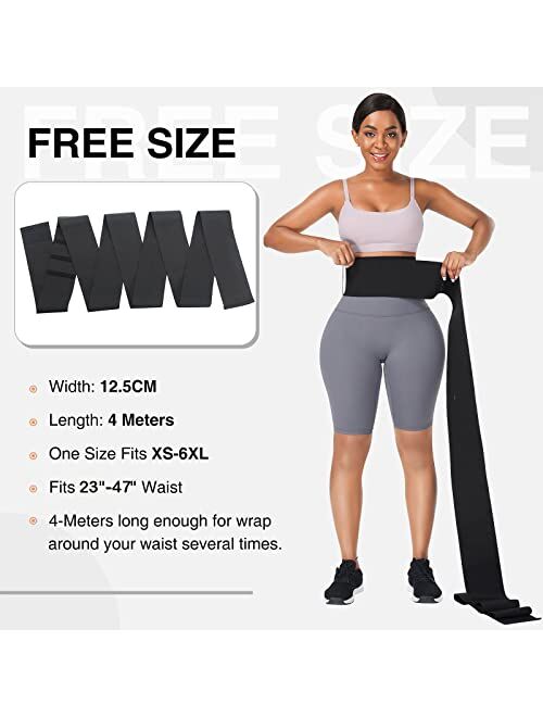 FeelinGirl Waist Trainer Wrap for Women Tummy Control Waist Shaper with Loop