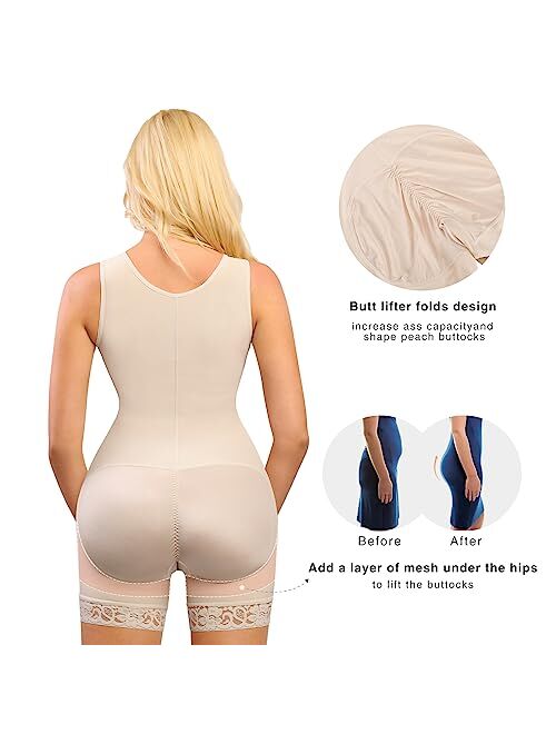 FeelinGirl Tummy Control Fajas Colombianas Reductoras y Moldeadoras Shapewear for Women Butt Lift Full Body Shaper