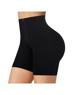 Tummy Control Shapewear High Waisted Shorts For Women Butt Lifting Thigh Slimmer with Zipper