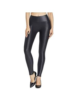 Leather Pants for Women High Waist Tummy Control Stretchy Pleather Leggings