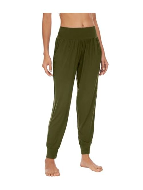 WiWi Women's Bamboo Viscose Joggers Casual Pajama Pants Loose Yoga Bottoms Comfy Lounge Sweatpants with Pockets S-XXL