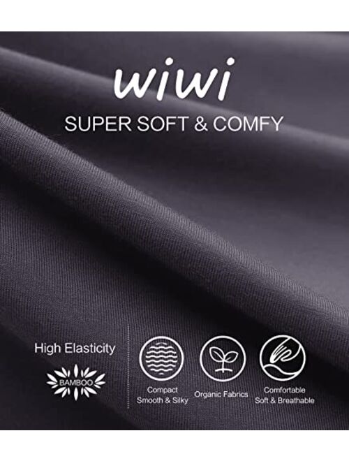 WiWi Slip Dress for Women Bamboo Viscose Sleeveless Nightgowns Sexy Nightgown Spaghetti Full Slips Chemise S-XXL