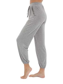 Bamboo Viscose Pajama Pants for Women Plus Size Lounge Bottoms Lightweight Yoga Jogger Sweatpants with Pocket S-4X