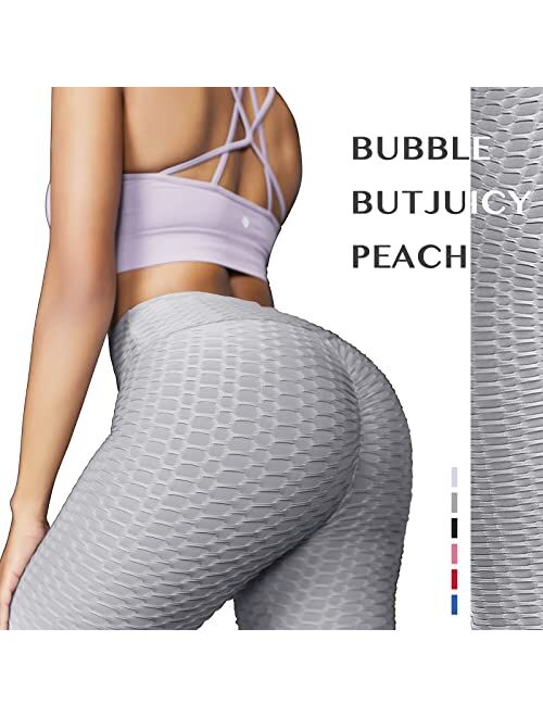 FeelinGirl Women's Butt Lifting Yoga Pants Workout Leggings High Waisted Pants Joggers Tights for Yoga Running