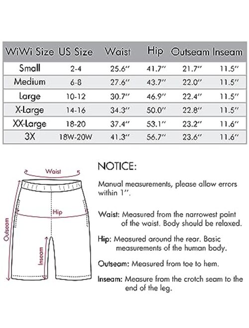 WiWi Bamboo Viscose Sleep Shorts for Women Soft Lounge Bottoms with Pockets Plus Size Lightweight Pajama Short Pants S-3X