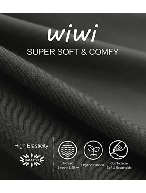WiWi Womens Bamboo Viscose Pajamas Set Soft Short Sleeve Top and Ruffle Shorts Sleepwear 2 Piece Pjs Lounge Sets S-XXL